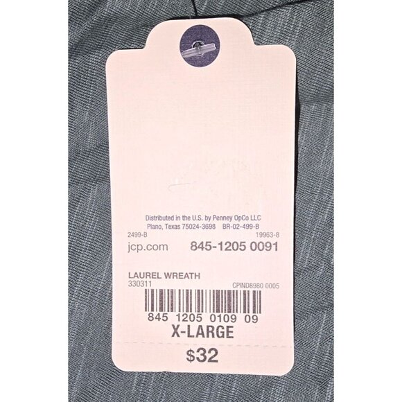 St. Johns Bay Sleeveless Green Top With Multicolor Trim Neckline 100% Cotton Wom - Picture 7 of 7